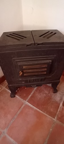 Old cast iron stove - iron,