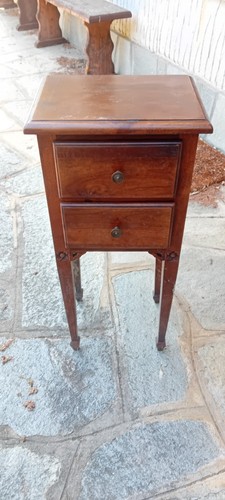 Old pair bedside tables - bedside,