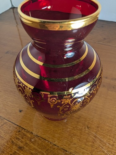 Ruby red glass vecchia murano - red,